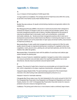 Little Hunting Creek Watershed Management Plan