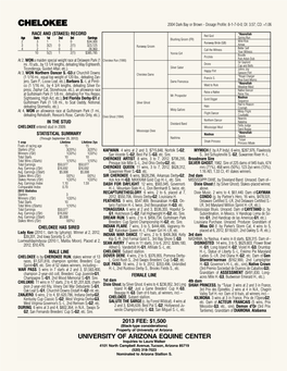 CHELOKEE 2004 Dark Bay Or Brown - Dosage Profile: 8-1-7-0-0; DI: 3.57; CD: +1.06