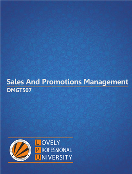 Sales and Promotions Management DMGT507