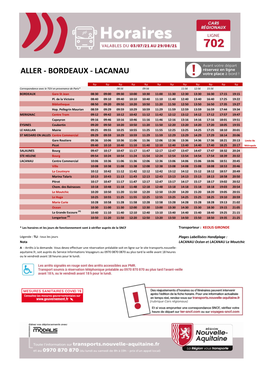 Aller - Bordeaux - Lacanau