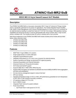 IEEE 802.11 B/G/N Smartconnect Iot Module