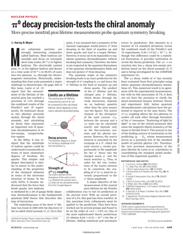 Π0 Decay Precision-Tests the Chiral Anomaly Harvey B