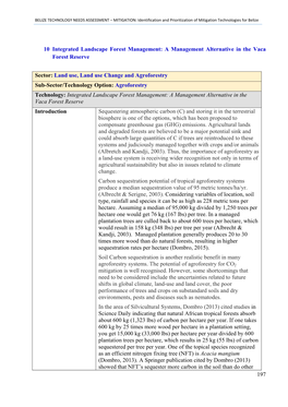 A Management Alternative in the Vaca Forest Reserve Sector