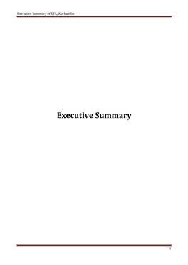 Executive Summary of EPL, Kurkumbh