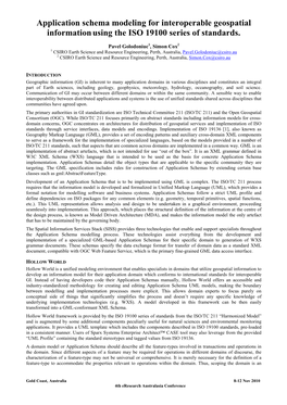 Application Schema Modeling for Interoperable Geospatial Information Using the ISO 19100 Series of Standards