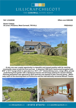 LCAA8546 Offers Over £400000 Bower Cottage, St Levan