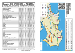 Service 118 SWANSEA to RHOSSILI - Services Services