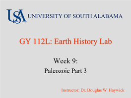 GY 112L: Earth History Lab