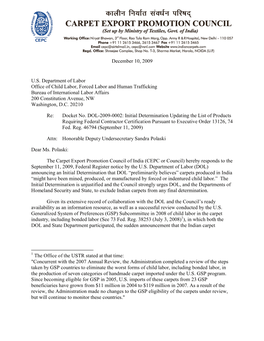 December 10, 2009 CEPC Comments on Initial Determination DOL 5