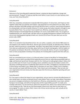 With David-Nurse (Completed 06/19/21) Page 1 of 29 Transcript by Rev.Com This Transcript Was Exported on Jul 07, 2021 - View Latest Version Here