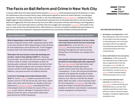 The Facts on Bail Reform and Crime in New York City