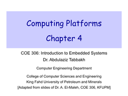 Computing Platforms Chapter 4