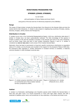 1 | Page MONITORING PROGRAMME for STREBER (ZINGEL STREBER)