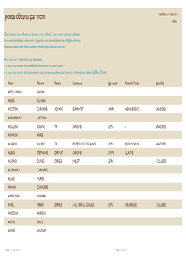 Poste Obtenu Par Nom Vendredi 27 Mai 2011 18:05