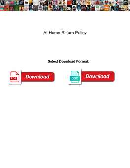 At Home Return Policy