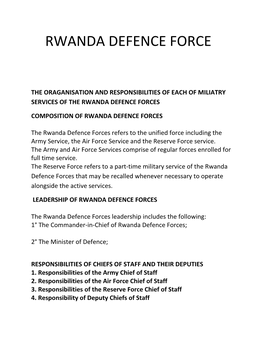 Rwanda Defence Force