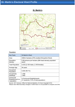 St. Martin's Electoral Ward Profile