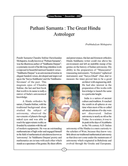Pathani Samanta : the Great Hindu Astrologer