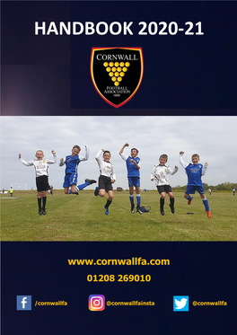 Cornwall FA Handbook 2020-2021 HANDBOOK 2020-21 H