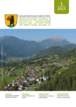 GEMEINDENACHRICHTEN Amtliche Mitteilung Der Gemeinde Irschen – Zugestellt Durch Post.At Durch – Zugestellt Der Gemeinde Irschen Mitteilung Amtliche