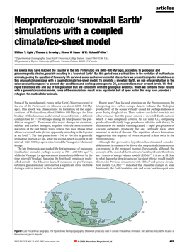 Snowball Earth' Simulations with a Coupled Climate/Ice-Sheet Model