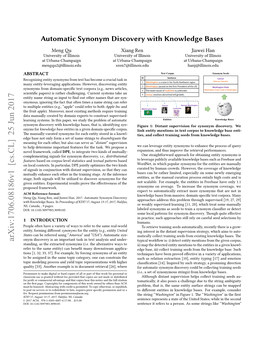 Automatic Synonym Discovery with Knowledge Bases