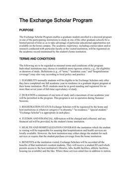 The Exchange Scholar Program