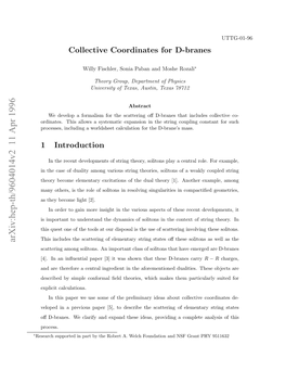 Collective Coordinates for D-Branes