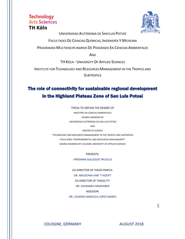 The Role of Connectivity for Sustainable Regional Development.Pdf