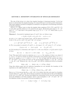 Lecture 5: Homotopy Invariance of Singular Homology