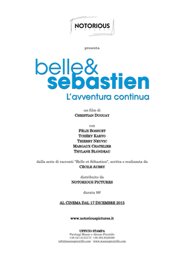 Belle Et Sébastien", Scritta E Realizzata Da CÉCILE AUBRY