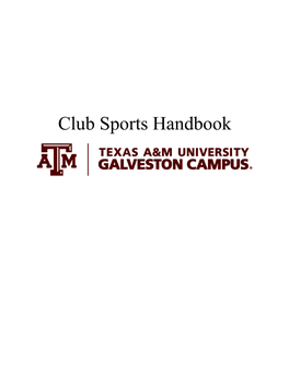 Club Sports Handbook