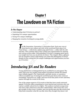 The Lowdown on YA Fiction