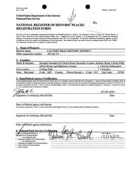 National Register of Historic Places Registration Form