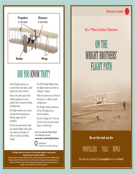 On the Wright Brothers' Flight Path