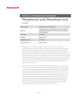 Phosphorous Acid, Phosphonic Acid H3O3P