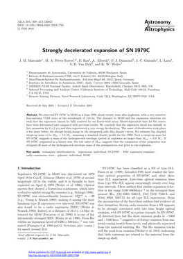 Strongly Decelerated Expansion of SN 1979C