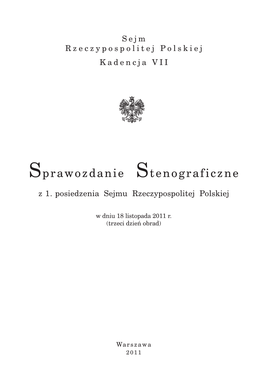 Sprawozdanie Stenograficzne Z 1