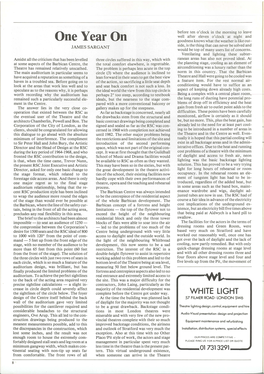 One Year on Goodness Knows What the Weather Is Like Out­ JAMES SARGANT Side, Is the Thing That Can Never Be Solved and Would Be Top of Many Users List of Concerns