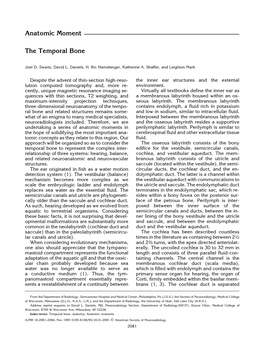 The Temporal Bone