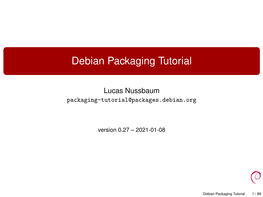 Debian Packaging Tutorial