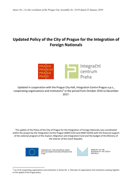 Updated Policy of the City of Prague for the Integration of Foreign Nationals