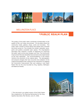 Wellington Place Public Realm Plan