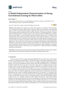 A Model-Independent Characterisation of Strong Gravitational Lensing by Observables