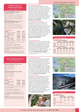 Kicking Horse & Yellowhead Routes