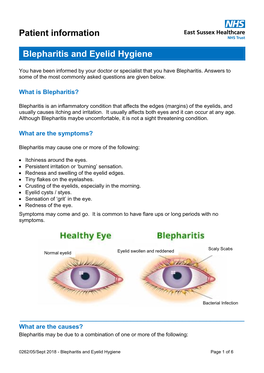Blepharitis and Eyelid Hygiene