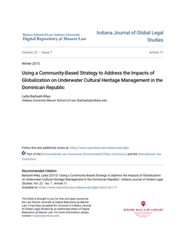 Using a Community-Based Strategy to Address the Impacts of Globalization on Underwater Cultural Heritage Management in the Dominican Republic