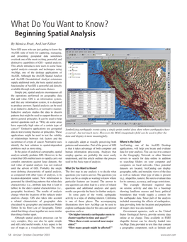 Beginning Spatial Analysis