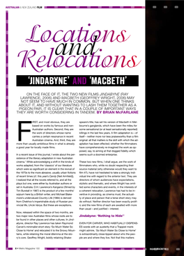 'Jindabyne' and 'Macbeth'