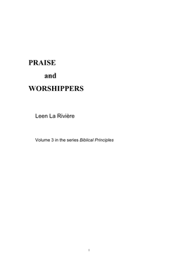 PRAISE and WORSHIPPERS